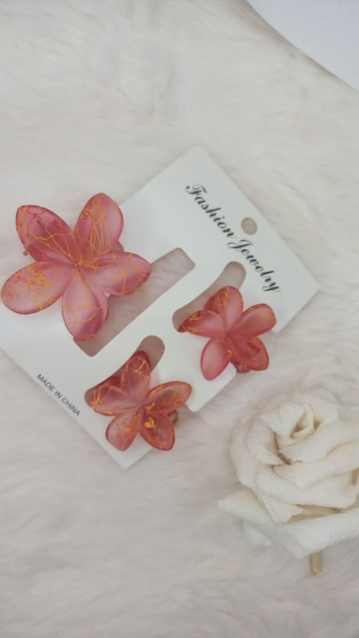 Pack Of 3 Pinteresty Marble Flower Catcher | Pink | Blue | Yellow