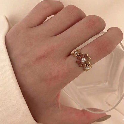 Flower Stainless Steel Ring