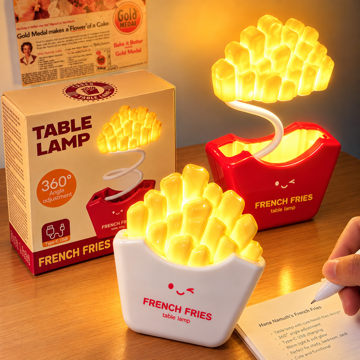 French Fries Desk | Study | Night Lamp