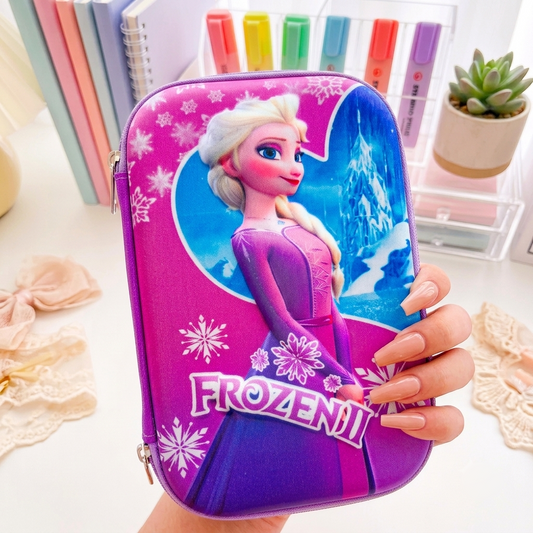 Frozen Elsa Big Size Hard Case 3D Stationery Organizer | Pencil Pouch