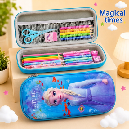 Frozen Elsa Hard Case 3D Stationery Organizer Pencil Pouch
