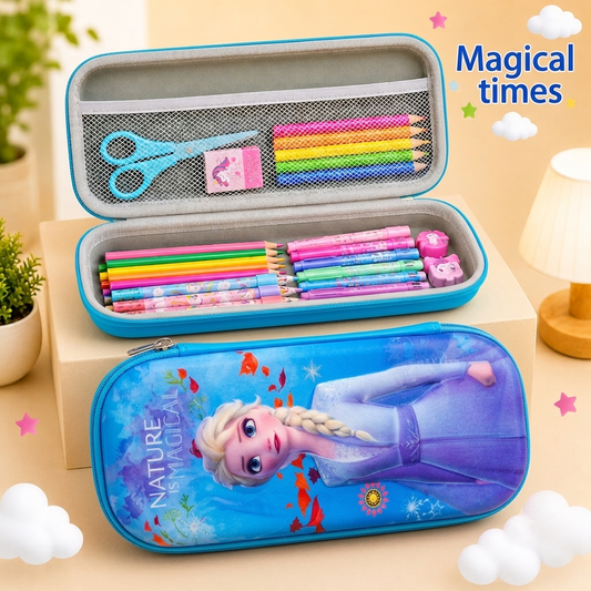 Frozen Elsa Hard Case 3D Stationery Organizer Pencil Pouch