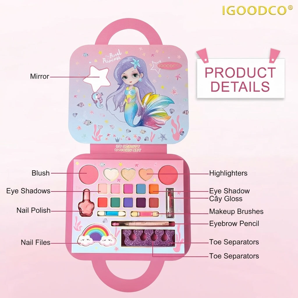 Mermaid All In One Kids Bag Makeup Kit