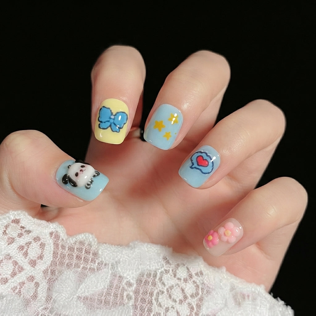 Kids 3D Nails With sticker Sheets