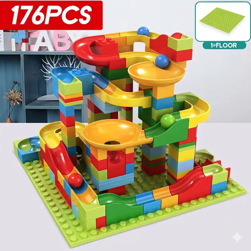 Marble Run Race Track 176 Pcs Building Blocks