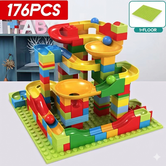 Marble Run Race Track 176 Pcs Building Blocks