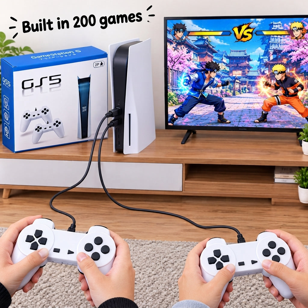 GS5 Game Station 5 With 2 Player Remotes | 200 Games