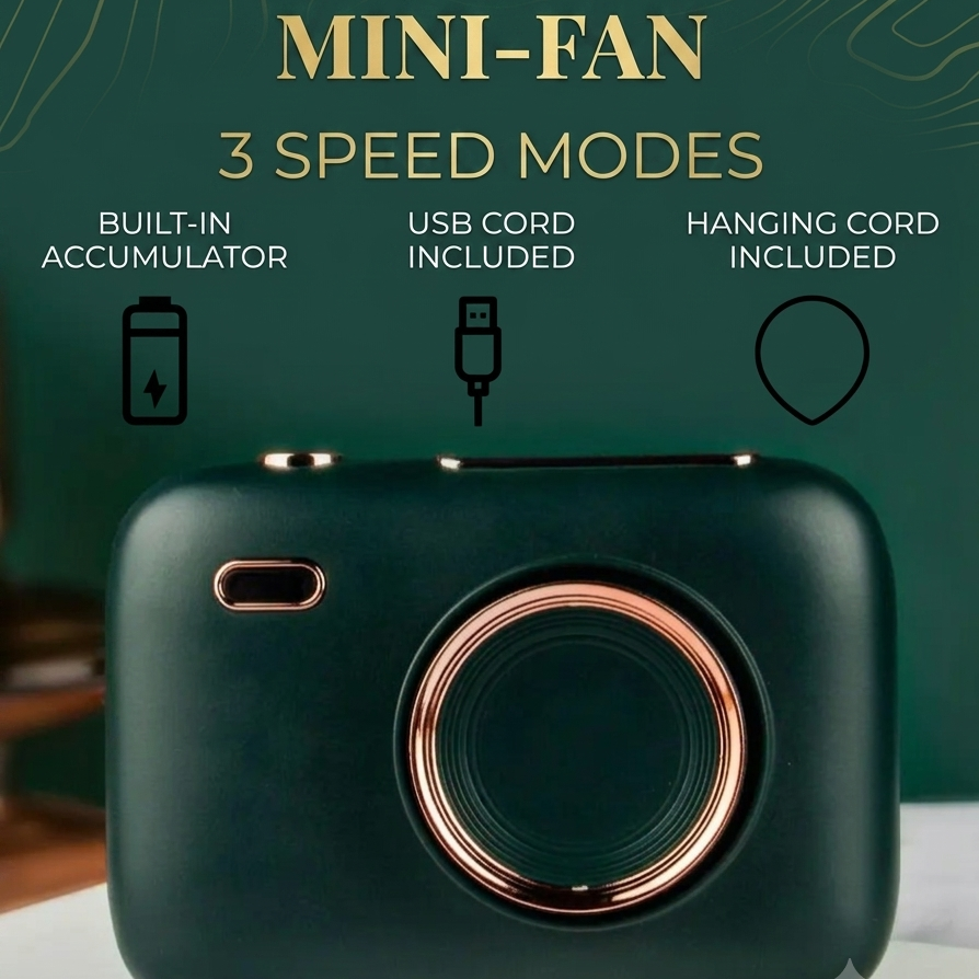 Camera Neck Fan 3 Speed Modes