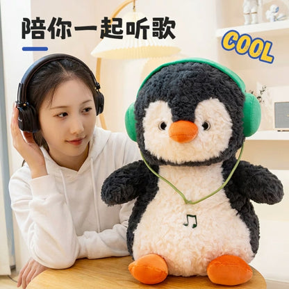 Viral Headphone Soft Fur Penguin Big Size Stuff Toy Plushie