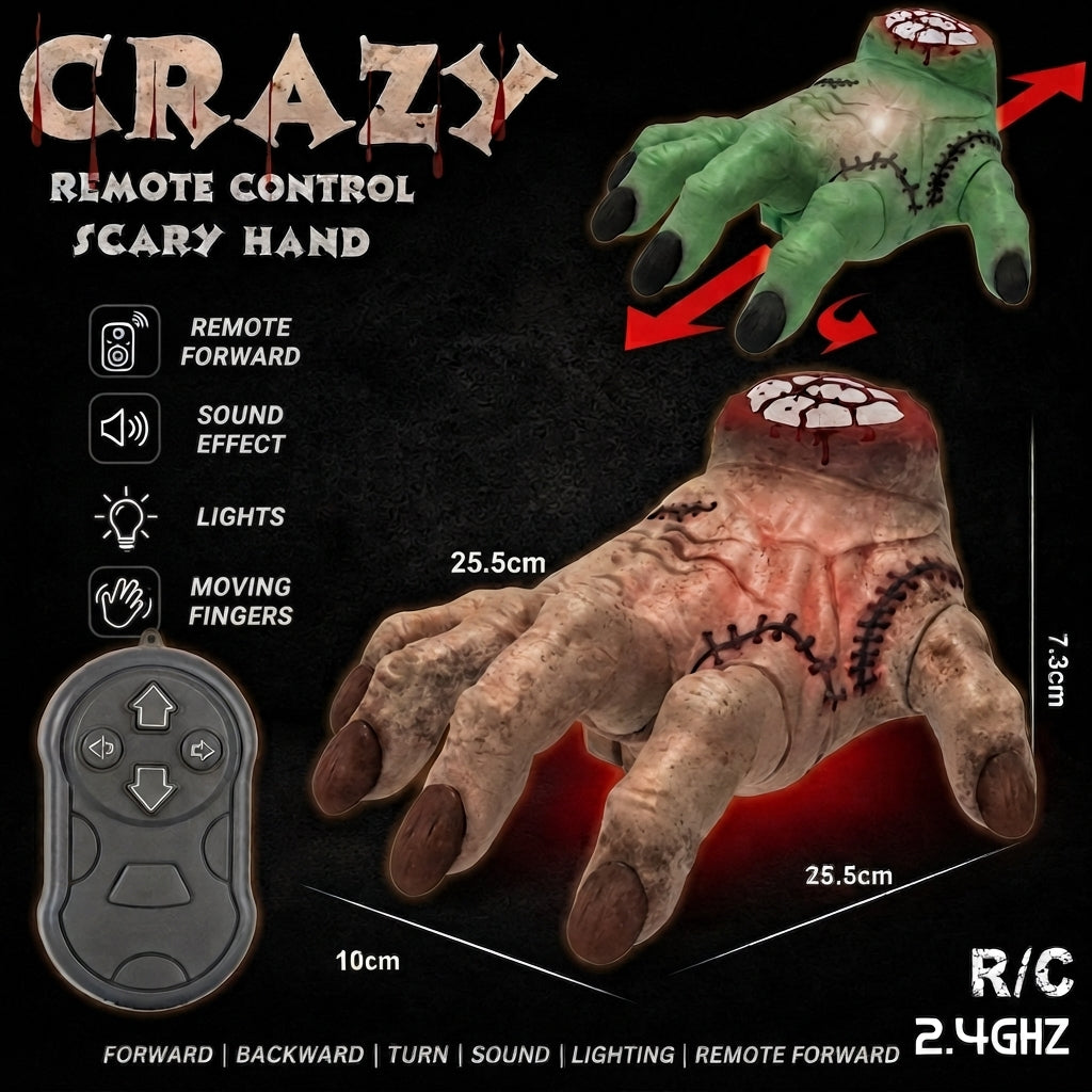 Remote Control Rc Running Scary Hand With Moving Fingers | Sound and Lights
