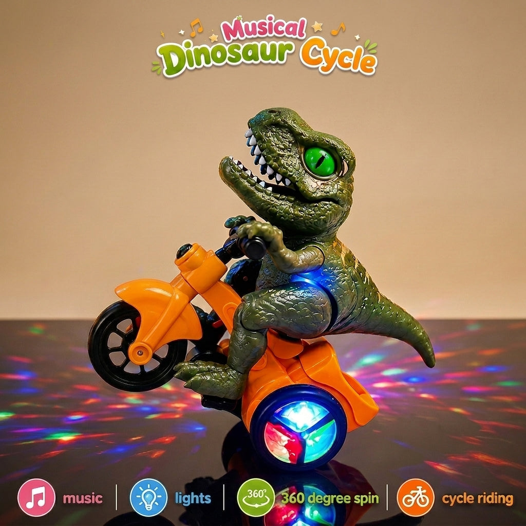 Musical Dinosaur Tricycle With 360 Spin and Lights