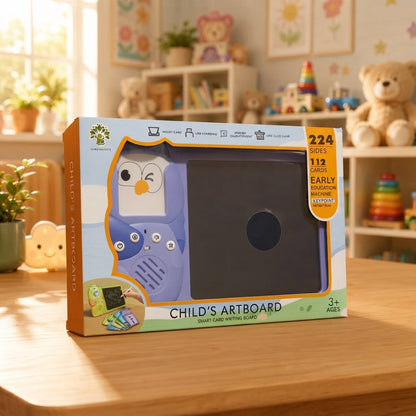 2 in 1 Kids Smart Flash Card Reader Machine & LCD Writing Tablet
