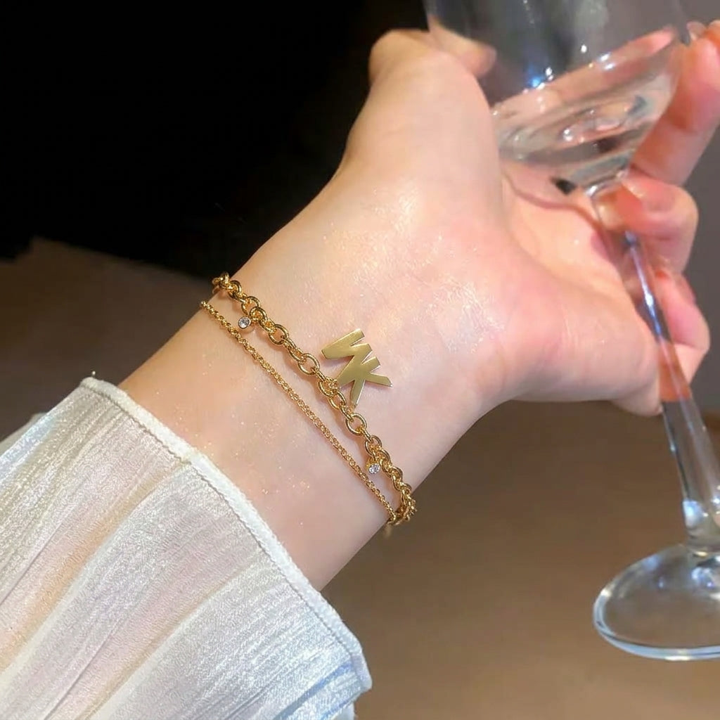 Michael Kors Double Chain Stainless Steel Bracelet