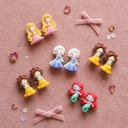 Princess Theme Hair Clips ( Pair)