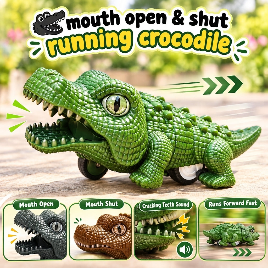 Open & Shut Mouth Running Crocodile Car With Tyres