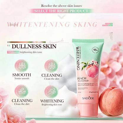 Peach Niacinamide Whitening & Hydrating Best Facewash Cleanser