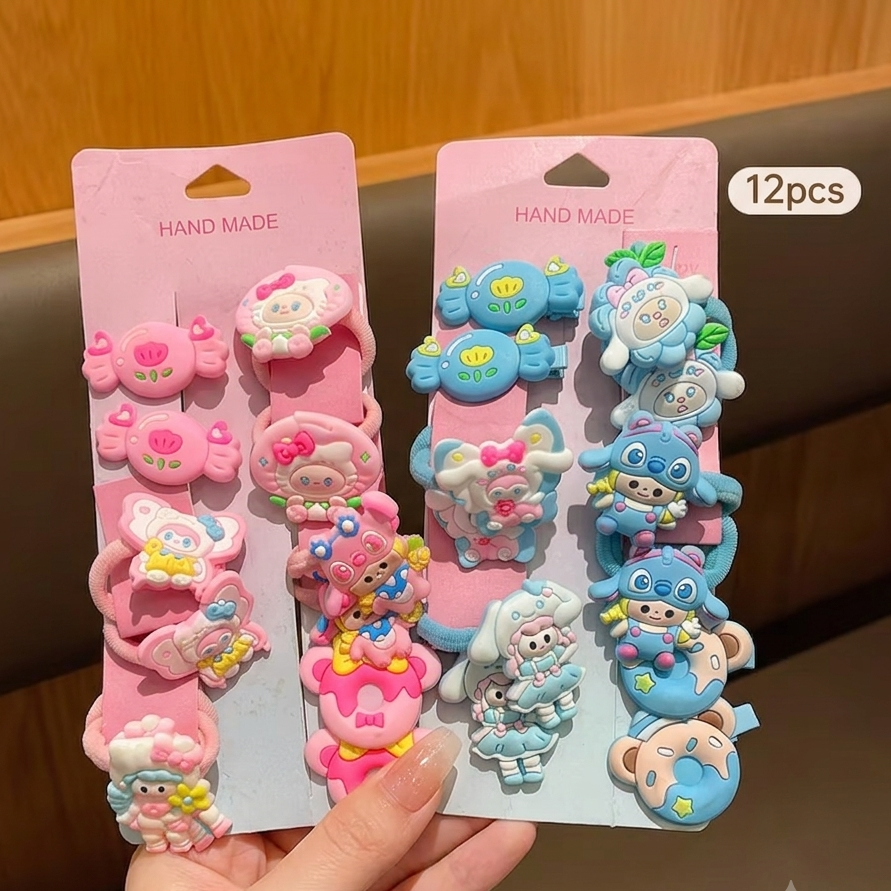 kids Kawaii Hair Clips and Ponies