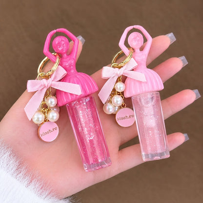 Pinteresty Ballerina Keychain Lip Gloss