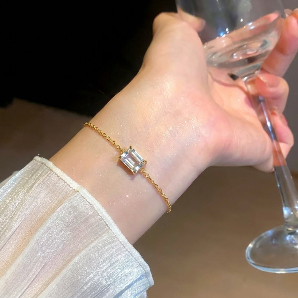 Zircon Stone Stainless Steel Bracelet