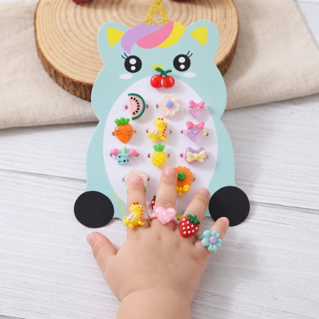 Unicorn Kids Rings | Pack of 12
