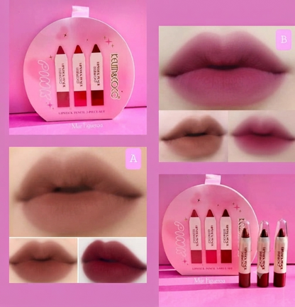 Korean Lipstick Crayon | Set of 3