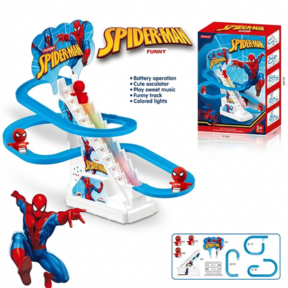 Spiderman Escalator Track Toy With Music And Lights