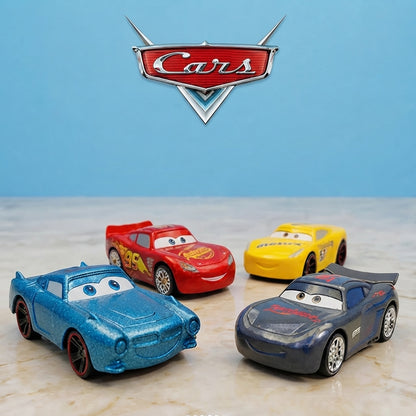McQueen Cars Transport Truck Toy Set With 6 Cars and Sliding Tracks