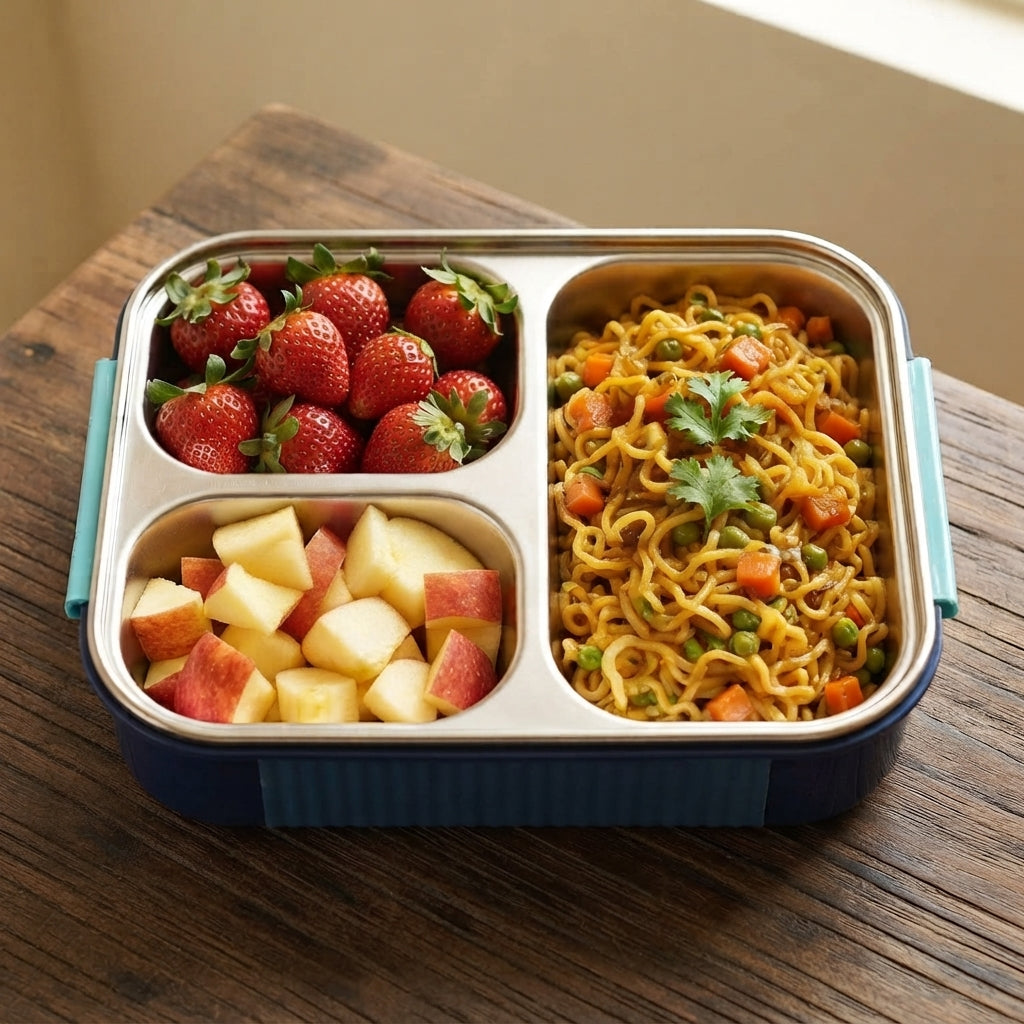 Stitch 3 Compartments Stainless Steel Bento Lunch Box
