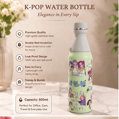 Pinteresty K Pop Stainless Steel Water Bottles