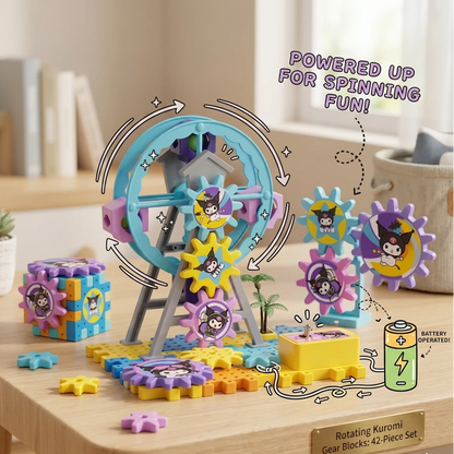 Rotating Kuromi Gear Blocks – 46 Pcs Educational STEM Toy for Kids