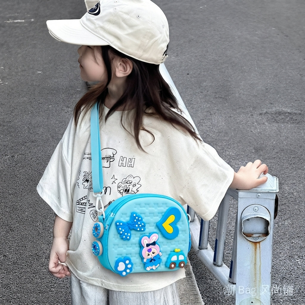 Kids 3D Charms Kawaii Sling Cross Body Bag