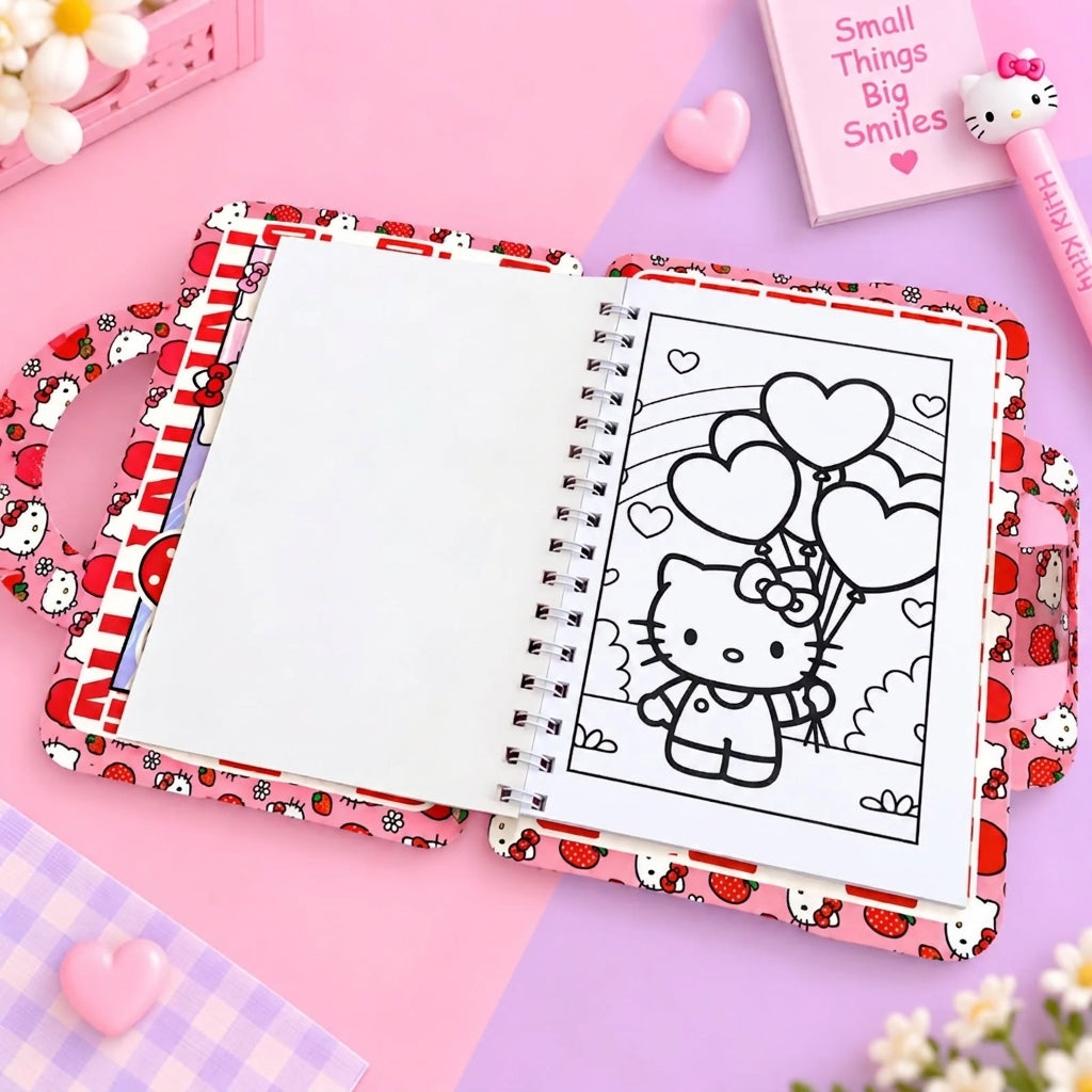 Hello Kitty Sticker and Colouring Book