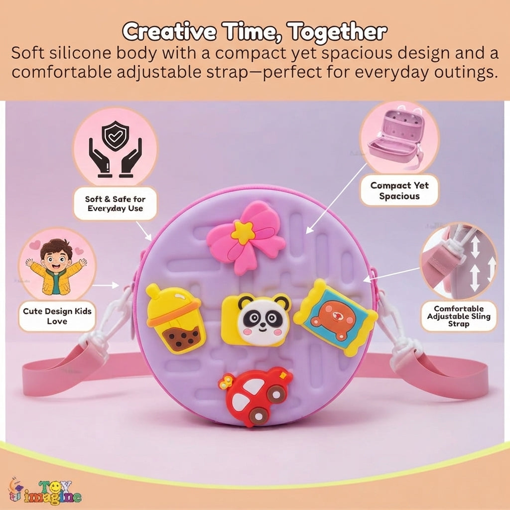 Kids 3D Charms Kawaii Sling Cross Body Bag