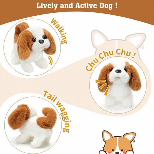 Fluffy Cute Walking Puppy With Chu Chu Sound