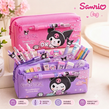 Kuromi Stationery Pencil Pouch With Free Kuromi Pen
