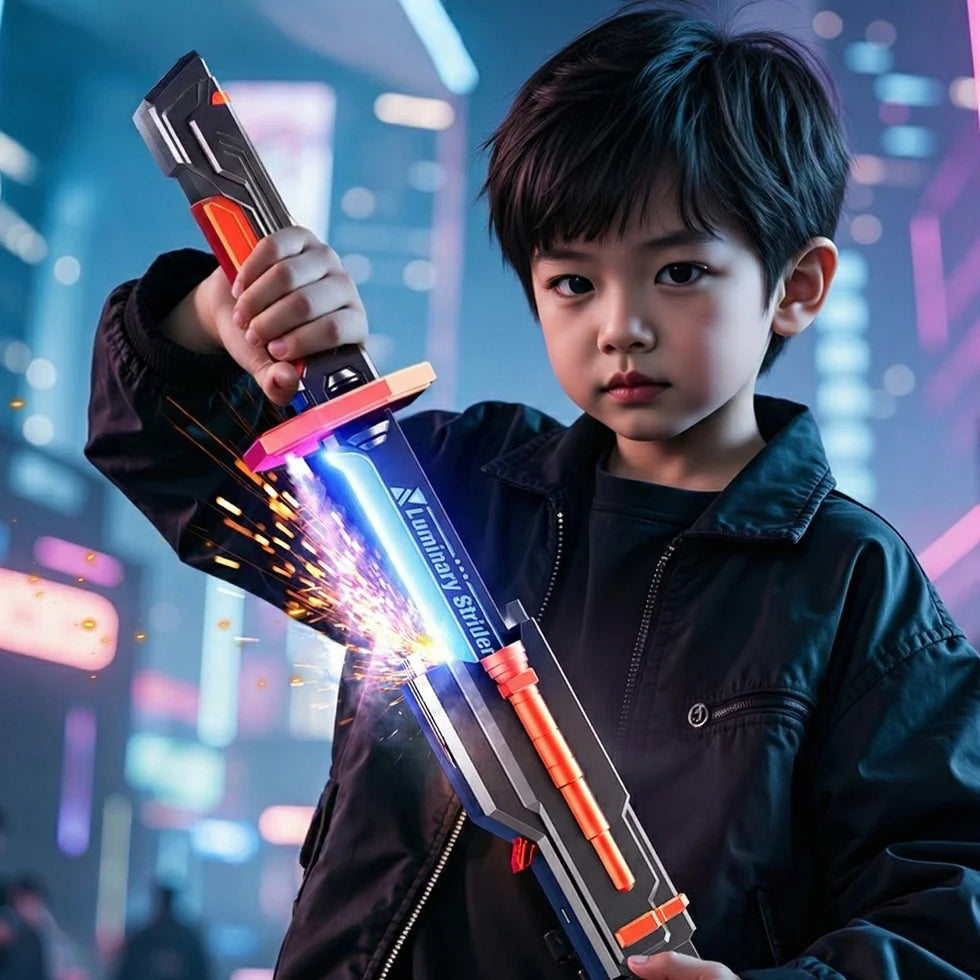 Sparkblade LED Sword with Smoke & Spark Effects – 7-Color Light Katana with Sound FX | Anime Cosplay Prop