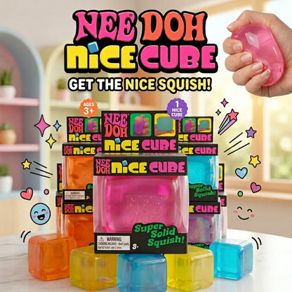 Viral NeeDoh Nice Ice Cube – Super Solid Squish