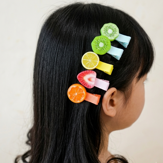 3D Fruit Hair Clips Pair