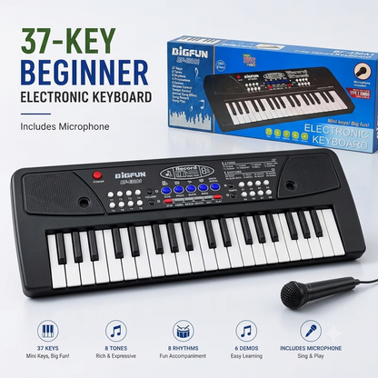 37 Key Beginner Real Piano With Mic