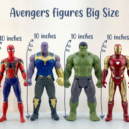 Premium Super Heroes Avengers Big Size Action Figures With Light | Spiderman Hulk Ironman
