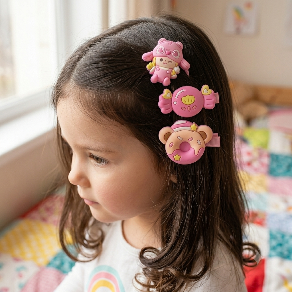 kids Kawaii Hair Clips and Ponies