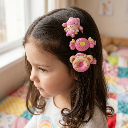 kids Kawaii Hair Clips and Ponies