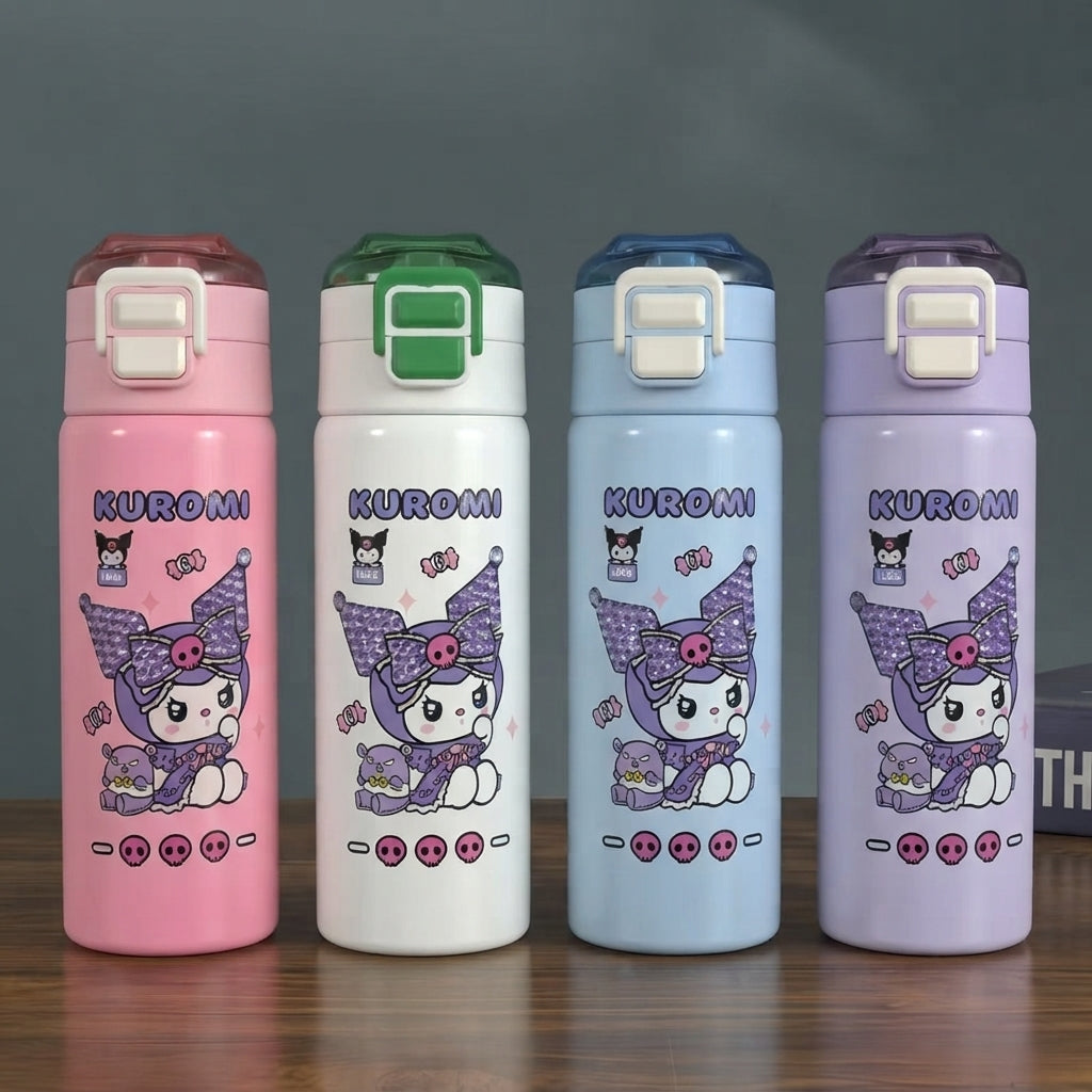 Kuromi Stainless Steel Bedazzled Water Bottle
