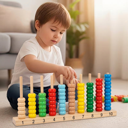Wooden Counting Rack & Abacus | Color Recognition