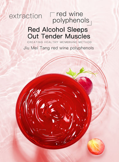 JOMTAM Moisturizing Brightening Red Wine Sleeping Gel Mask
