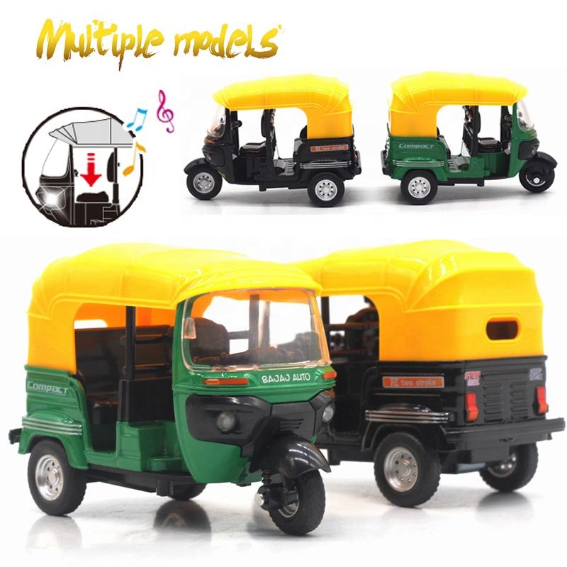 Diecast Metal Body Auto Rickshaw With Music and Lights