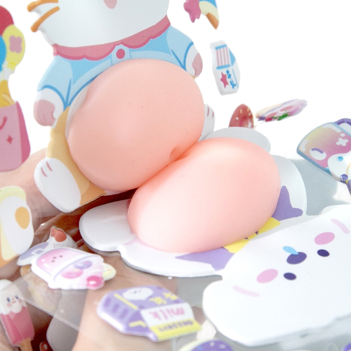 Sweet Animals 3D Silicon Belly Bakery Theme Stickers