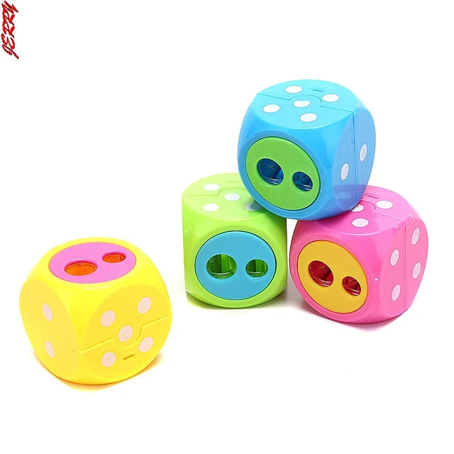 Dice Pencil Sharpener With Double Holes