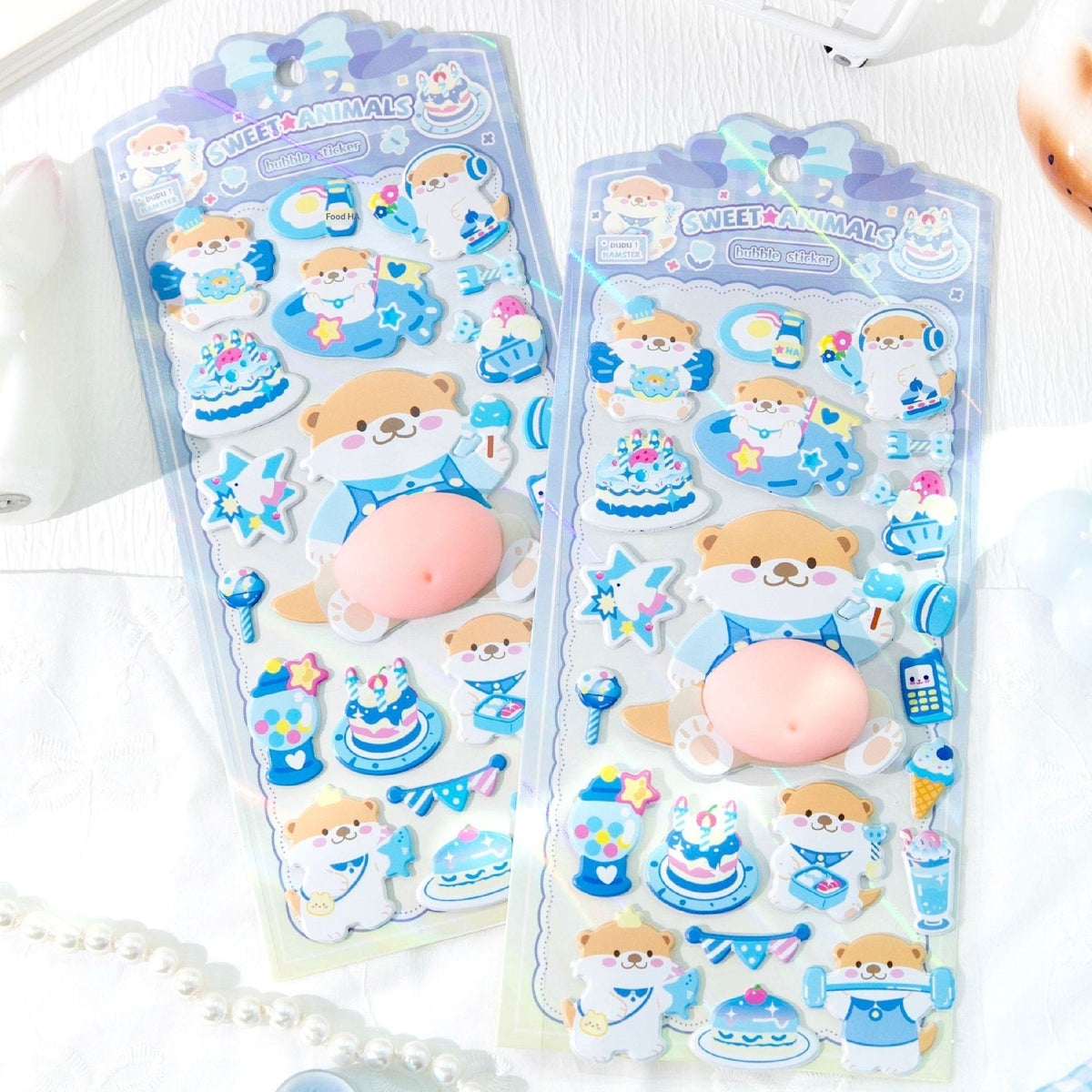 Sweet Animals 3D Silicon Belly Bakery Theme Stickers