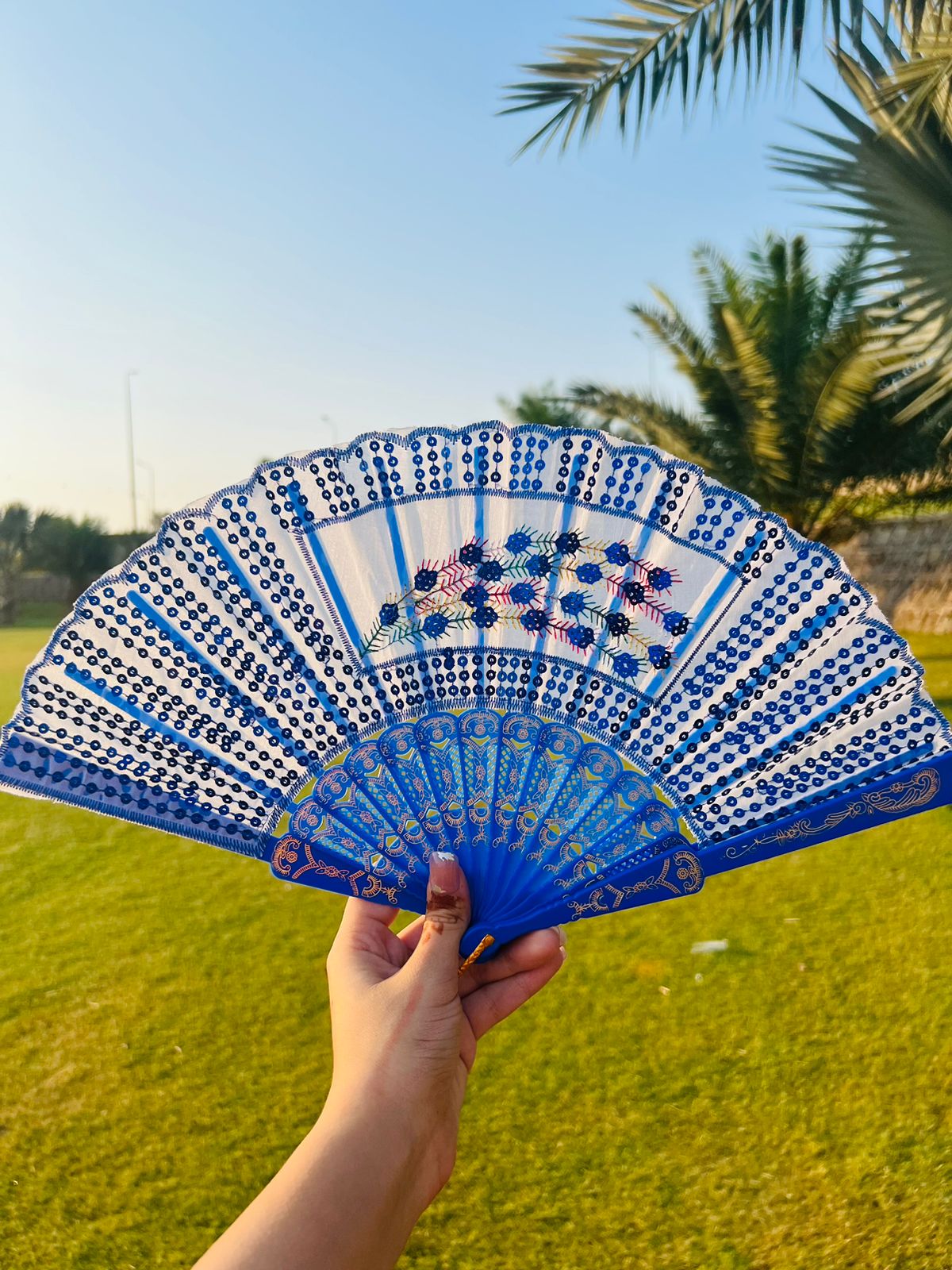 Sequin Chinese Hand Fan